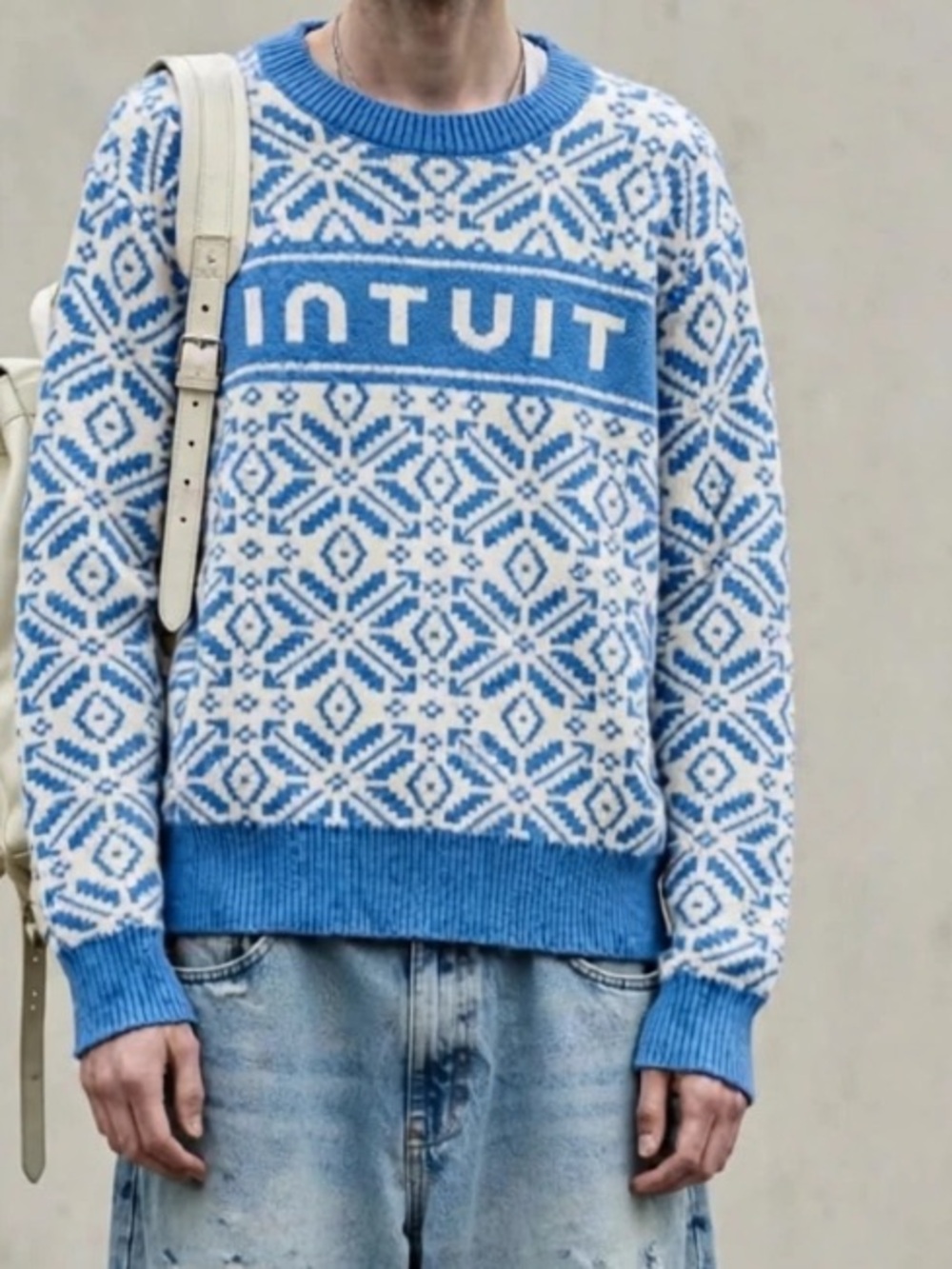Intuit vibrant vintage acrylic sweater